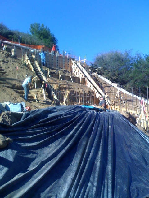 View up lot with forms